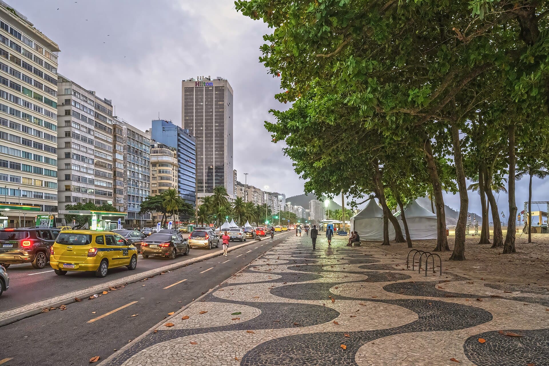 Vista da praia de Copacabana