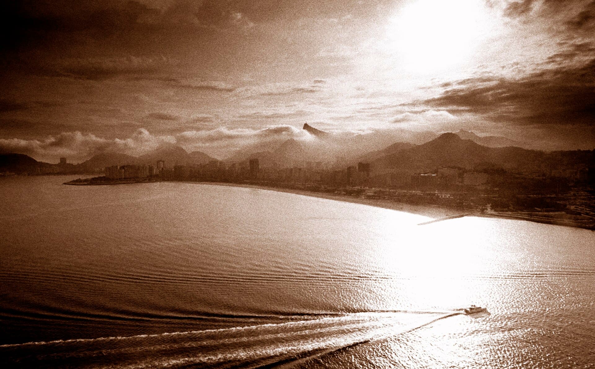 Aerial view of Corcovado and Christ the Redeemer